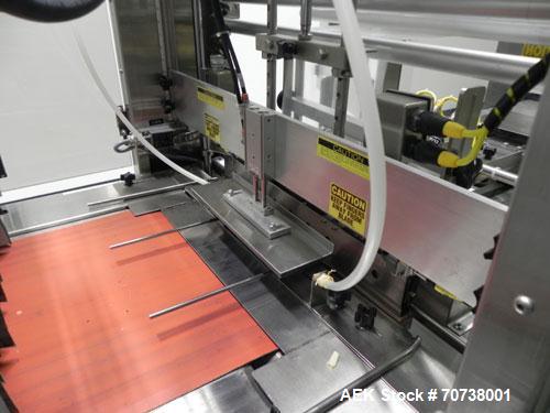 Used API Model DuraTech 2000-S-PH Pharmaceutical Shrink Bundler. Machine is capable of speeds up to 100 bottles/packages per minute (depending on pattern and size). Can handle containers up to 8" (he...