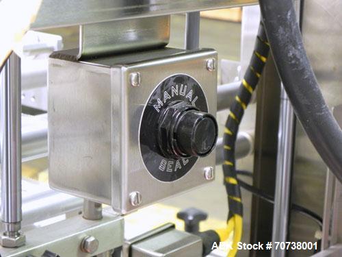 Used API Model DuraTech 2000-S-PH Pharmaceutical Shrink Bundler. Machine is capable of speeds up to 100 bottles/packages per minute (depending on pattern and size). Can handle containers up to 8" (he...