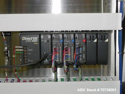 Used API Model DuraTech 2000-S-PH Pharmaceutical Shrink Bundler. Machine is capable of speeds up to 100 bottles/packages per minute (depending on pattern and size). Can handle containers up to 8" (he...