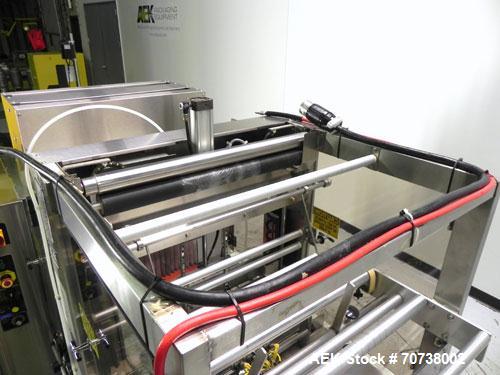 Used API Model DuraTech 2000-S-PH Pharmaceutical Shrink Bundler. Machine is capable of speeds up to 100 bottles/packages per minute (depending on pattern and size). Equipped with 20"seal bar for max ...