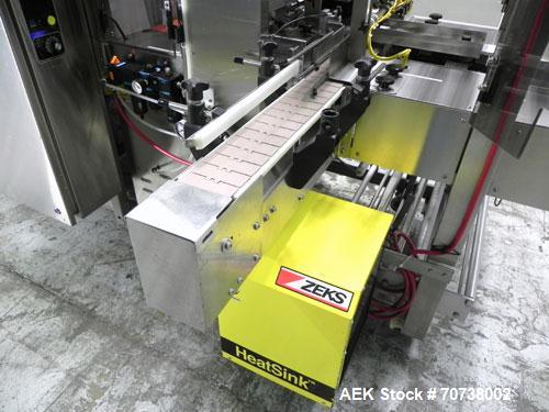 Used API Model DuraTech 2000-S-PH Pharmaceutical Shrink Bundler. Machine is capable of speeds up to 100 bottles/packages per minute (depending on pattern and size). Equipped with 20"seal bar for max ...