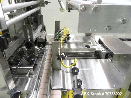 Used API Model DuraTech 2000-S-PH Pharmaceutical Shrink Bundler. Machine is capable of speeds up to 100 bottles/packages per minute (depending on pattern and size). Equipped with 20"seal bar for max ...