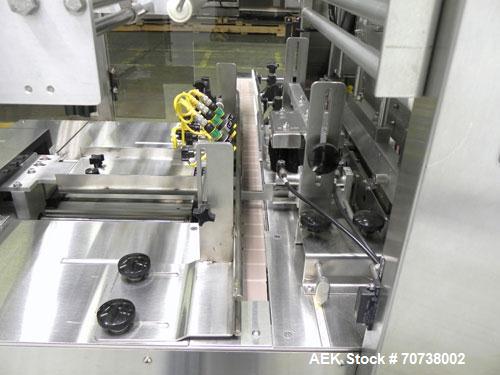 Used API Model DuraTech 2000-S-PH Pharmaceutical Shrink Bundler. Machine is capable of speeds up to 100 bottles/packages per minute (depending on pattern and size). Equipped with 20"seal bar for max ...