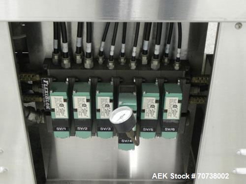 Used API Model DuraTech 2000-S-PH Pharmaceutical Shrink Bundler. Machine is capable of speeds up to 100 bottles/packages per minute (depending on pattern and size). Equipped with 20"seal bar for max ...