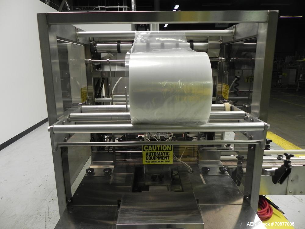 Used API (Lantech) Model DuraTech 2000-S-PH Pharmaceutical Shrink Bundler. Machine is capable of speeds up to 100 bottles/packages per minute (depending on pattern and size). Can handle containers up...