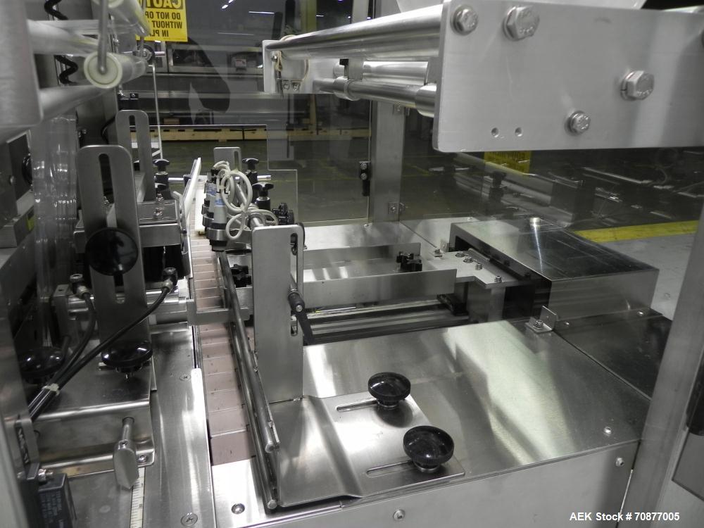 Used API (Lantech) Model DuraTech 2000-S-PH Pharmaceutical Shrink Bundler. Machine is capable of speeds up to 100 bottles/packages per minute (depending on pattern and size). Can handle containers up...