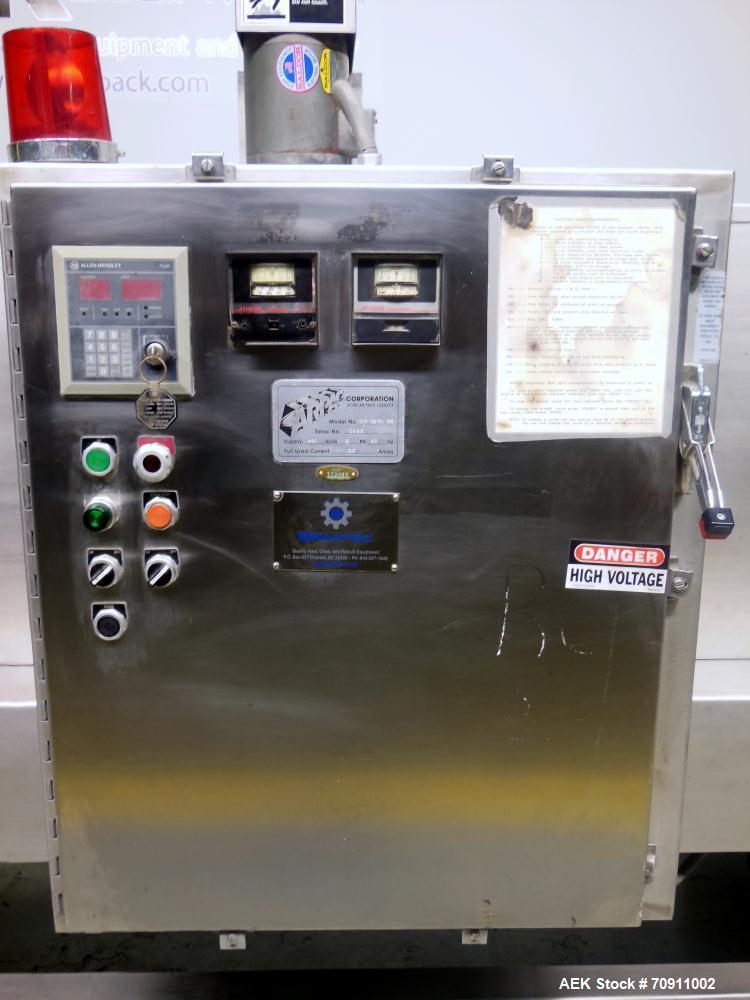 Used Arpac Model 105-28TWSS Automatic Stainless Steel Tray Wrapper