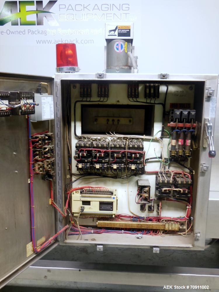 Used Arpac Model 105-28TWSS Automatic Stainless Steel Tray Wrapper