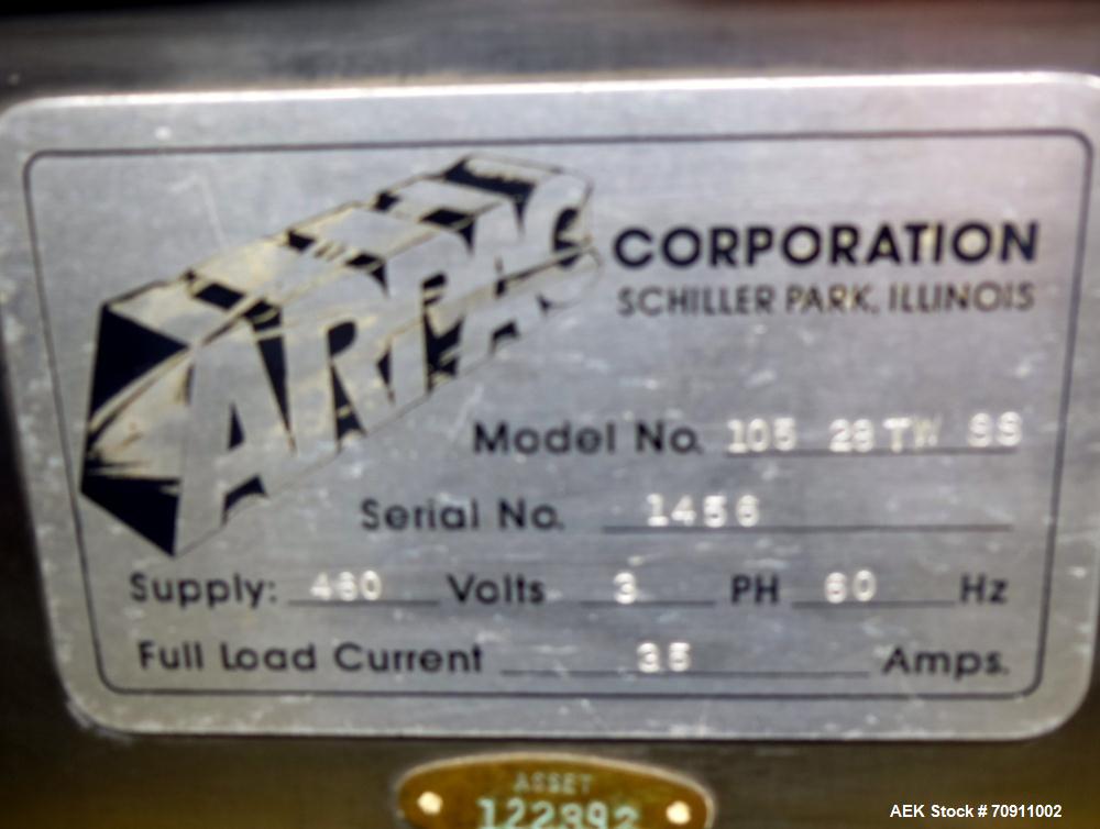 Used Arpac Model 105-28TWSS Automatic Stainless Steel Tray Wrapper
