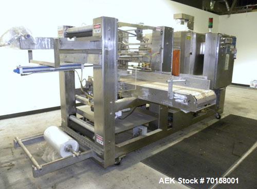 Used Arpac Model 108-28SS Automatic Right Angle Stainless Steel Shrink Bundler. Capable of speeds up to 30 bundles per minute. Package size range: height up to 10", width or across machine up to 28",...