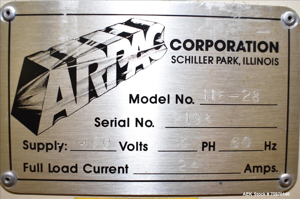 Used Arpac Shrink Bundler. Model 115-28