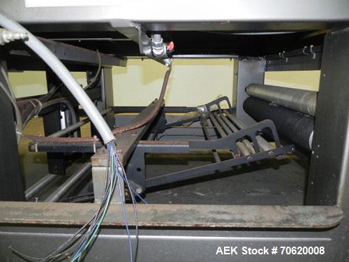 Used Arpac Model 25TW-28 Automatic Shrink Bundler. Capable of speeds up to 25 trays per minute. Product size range: (Width) 6" to 18" (Length) 7" to 18" (Height) 4" to 10". Has a Maximum film width: ...