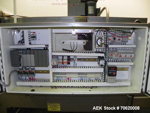 Used Arpac Model 25TW-28 Automatic Shrink Bundler. Capable of speeds up to 25 trays per minute. Product size range: (Width) 6" to 18" (Length) 7" to 18" (Height) 4" to 10". Has a Maximum film width: ...