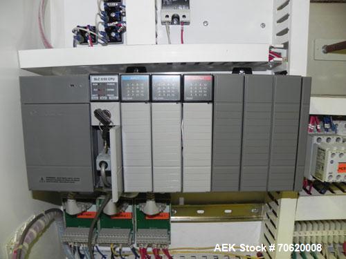 Used Arpac Model 25TW-28 Automatic Shrink Bundler. Capable of speeds up to 25 trays per minute. Product size range: (Width) 6" to 18" (Length) 7" to 18" (Height) 4" to 10". Has a Maximum film width: ...