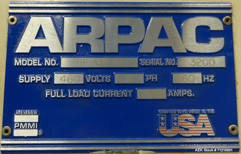 Used- Arpac Brandpac Model BP-MP-60 Multi Pack Bundler for Print Registered Film