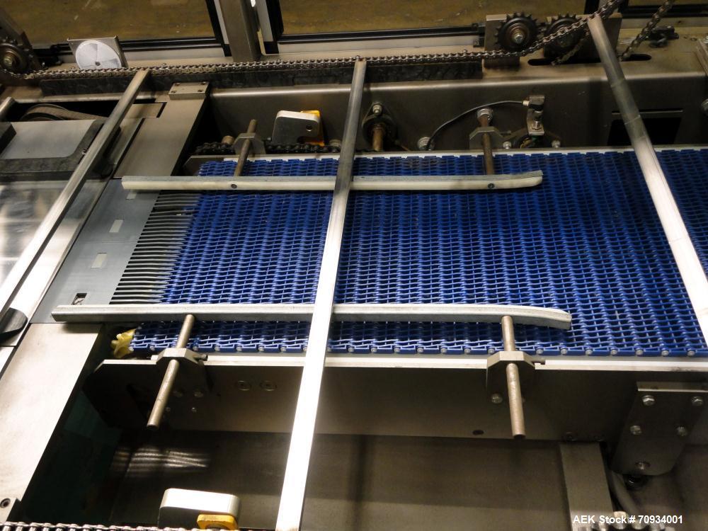 Used Arpac Brandpac Model BPMP-5342 Automatic Single Roll Shrink Bundler, for Print Registered Film.  Capable of Unsupported Multipack Shrink Bundling or Tray Product Shrink Bundling. OEM rated speed...