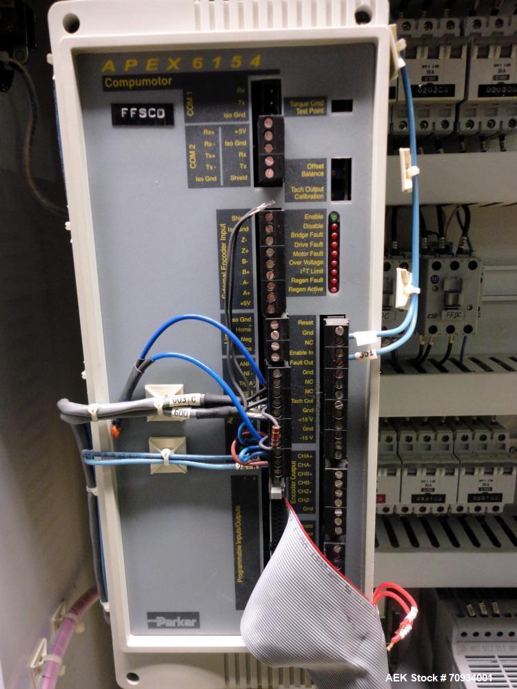 Used Arpac Brandpac Model BPMP-5342 Automatic Single Roll Shrink Bundler, for Print Registered Film.  Capable of Unsupported Multipack Shrink Bundling or Tray Product Shrink Bundling. OEM rated speed...