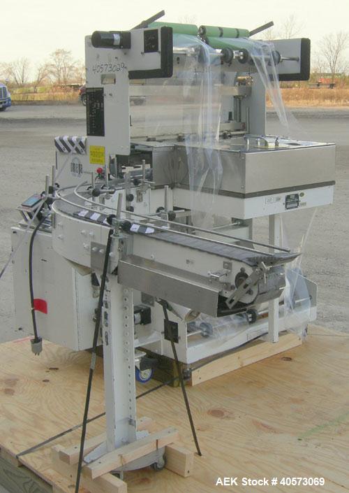Used Omega Design DL-27 Dual Lane Shrink Bundler. Capable of speeds up to 240 BPM. Maximum product height 11". Maximum film width 26". 3/60/208/240V. Includes Omega shrink tunnel. Last used in solid ...