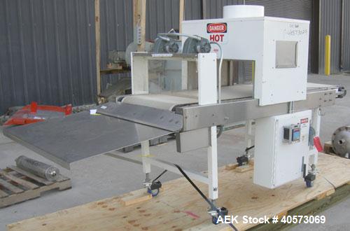Used Omega Design DL-27 Dual Lane Shrink Bundler. Capable of speeds up to 240 BPM. Maximum product height 11". Maximum film width 26". 3/60/208/240V. Includes Omega shrink tunnel. Last used in solid ...