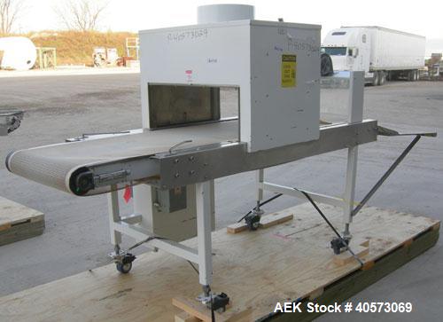 Used Omega Design DL-27 Dual Lane Shrink Bundler. Capable of speeds up to 240 BPM. Maximum product height 11". Maximum film width 26". 3/60/208/240V. Includes Omega shrink tunnel. Last used in solid ...