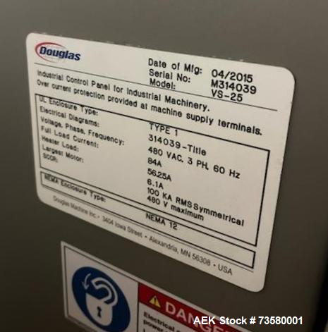 Used Douglas VS-25 Shrink Wrapper | Up to 25 CPM | 6–17" L x 6–22" W x 3–12" H | Printed & Clear Film Compatible