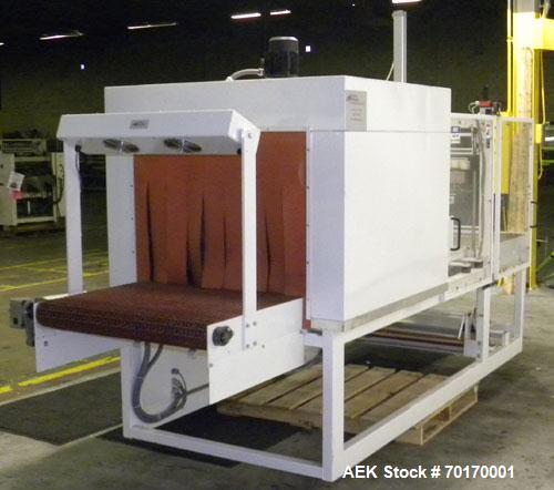 Used EDL Packaging Engineers Model 32-20-45 Semi Automatic Inline Shrink Bundler & Tunnel Machine. Capable of speeds up to 5-7 bundles per minute. Handles film web widths up to 30" wide and packages ...