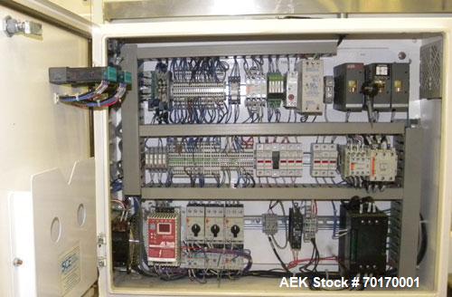 Used EDL Packaging Engineers Model 32-20-45 Semi Automatic Inline Shrink Bundler & Tunnel Machine. Capable of speeds up to 5-7 bundles per minute. Handles film web widths up to 30" wide and packages ...