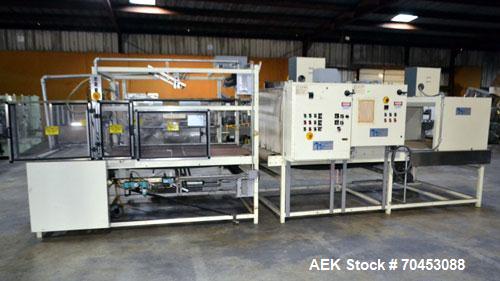 Used Great Lakes 1748 Shrink Bundler with model HVP 5/60/11 shrink tunnel