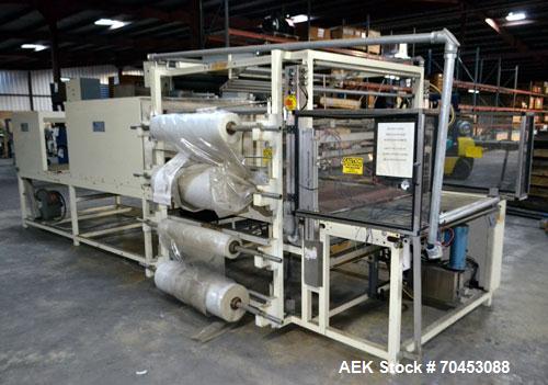 Used Great Lakes 1748 Shrink Bundler with model HVP 5/60/11 shrink tunnel