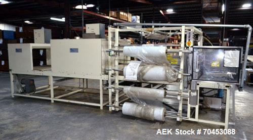 Used Great Lakes 1748 Shrink Bundler with model HVP 5/60/11 shrink tunnel