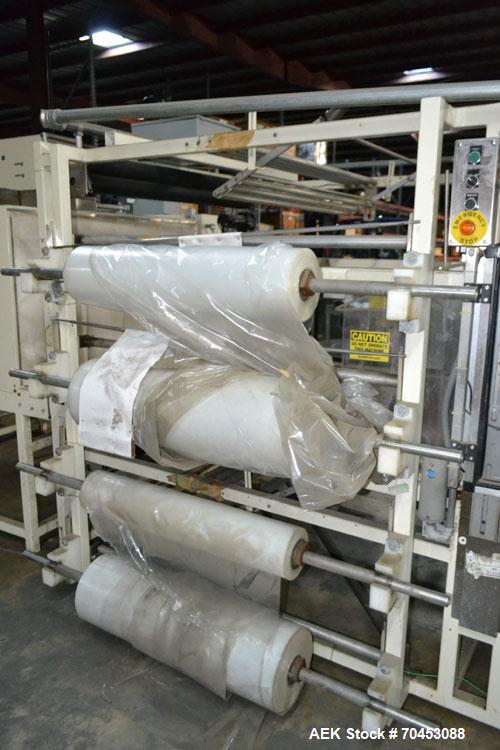 Used Great Lakes 1748 Shrink Bundler with model HVP 5/60/11 shrink tunnel