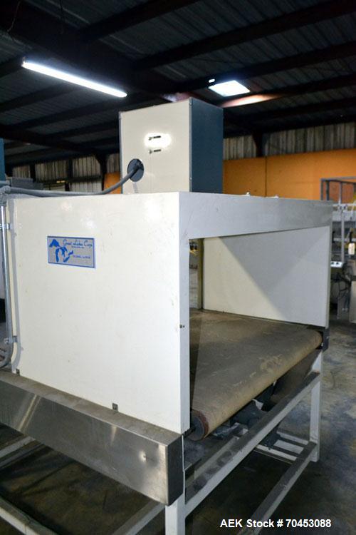 Used Great Lakes 1748 Shrink Bundler with model HVP 5/60/11 shrink tunnel
