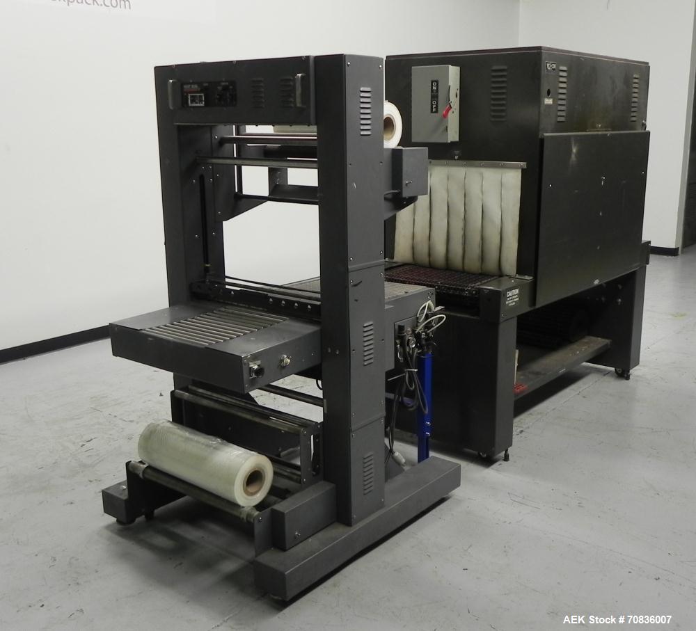 Used Heat Seal Model SW 2414 Semi-Automatic Shrink Bundler & Eastey Model ET 2420 Shrink Tunnel. Bundler has top and bottom power-assisted film unwind. Has 24" (wide) seal jaw with a 14" (tall) openi...