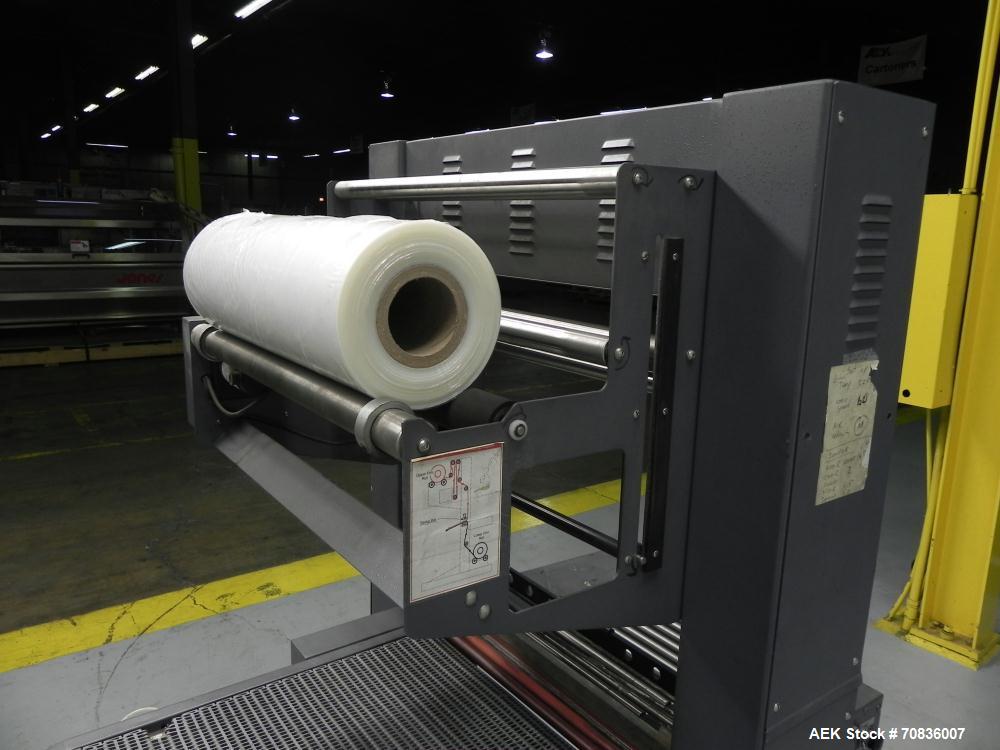 Used Heat Seal Model SW 2414 Semi-Automatic Shrink Bundler & Eastey Model ET 2420 Shrink Tunnel. Bundler has top and bottom power-assisted film unwind. Has 24" (wide) seal jaw with a 14" (tall) openi...