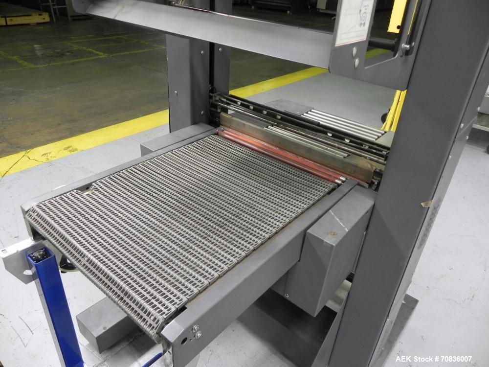 Used Heat Seal Model SW 2414 Semi-Automatic Shrink Bundler & Eastey Model ET 2420 Shrink Tunnel. Bundler has top and bottom power-assisted film unwind. Has 24" (wide) seal jaw with a 14" (tall) openi...