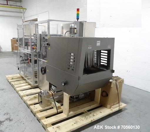 Used IMA BFB Model MS500BPBR Bundler. Machine is capable of speeds up to 30 bundles per minute. Has a package size range of 30mm to 280mm (wide) x 60mm to 300mm (long) x 30mm to 155mm (tall). Has a 1...
