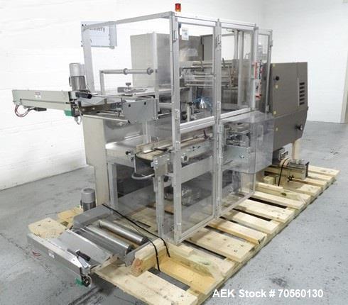 Used IMA BFB Model MS500BPBR Bundler. Machine is capable of speeds up to 30 bundles per minute. Has a package size range of 30mm to 280mm (wide) x 60mm to 300mm (long) x 30mm to 155mm (tall). Has a 1...