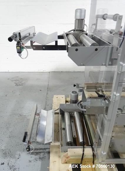 Used IMA BFB Model MS500BPBR Bundler. Machine is capable of speeds up to 30 bundles per minute. Has a package size range of 30mm to 280mm (wide) x 60mm to 300mm (long) x 30mm to 155mm (tall). Has a 1...