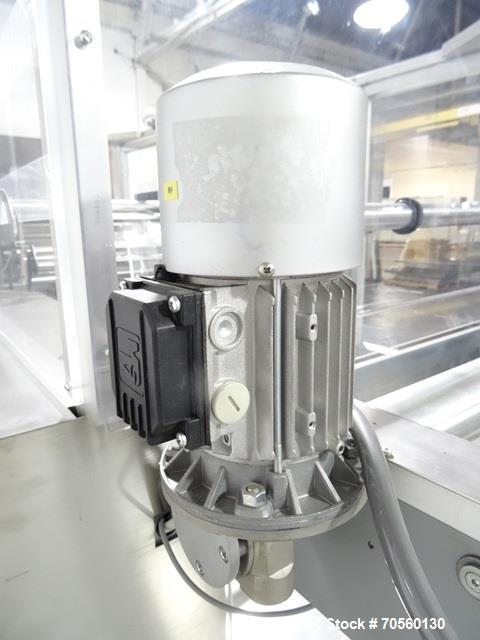 Used IMA BFB Model MS500BPBR Bundler. Machine is capable of speeds up to 30 bundles per minute. Has a package size range of 30mm to 280mm (wide) x 60mm to 300mm (long) x 30mm to 155mm (tall). Has a 1...