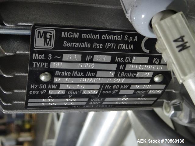 Used IMA BFB Model MS500BPBR Bundler. Machine is capable of speeds up to 30 bundles per minute. Has a package size range of 30mm to 280mm (wide) x 60mm to 300mm (long) x 30mm to 155mm (tall). Has a 1...