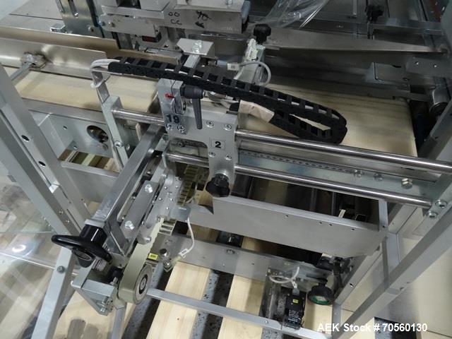 Used IMA BFB Model MS500BPBR Bundler. Machine is capable of speeds up to 30 bundles per minute. Has a package size range of 30mm to 280mm (wide) x 60mm to 300mm (long) x 30mm to 155mm (tall). Has a 1...