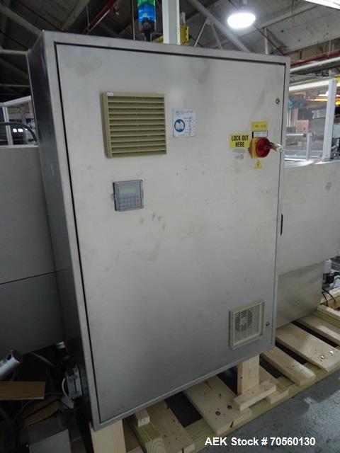 Used IMA BFB Model MS500BPBR Bundler. Machine is capable of speeds up to 30 bundles per minute. Has a package size range of 30mm to 280mm (wide) x 60mm to 300mm (long) x 30mm to 155mm (tall). Has a 1...