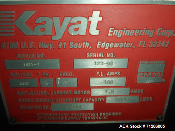 Used Kayat Registered Film Single Roll Tray Shrink Wrapper