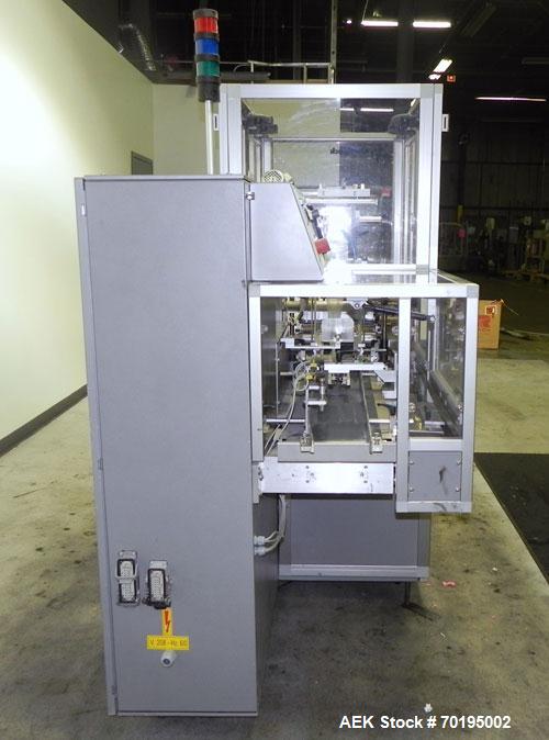 Used Multipack Model F-40 Carton Multi-Pack Stretch Or Shrink Film Bundler. Bundled package size range of Length- 30mm-350mm, Width- 12mm -200.., Height- 50mm -300. Cartons are received on infeed bel...