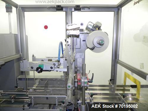 Used Multipack Model F-40 Carton Multi-Pack Stretch Or Shrink Film Bundler. Bundled package size range of Length- 30mm-350mm, Width- 12mm -200.., Height- 50mm -300. Cartons are received on infeed bel...