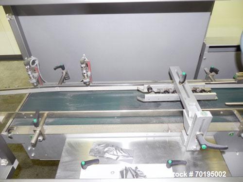 Used Multipack Model F-40 Carton Multi-Pack Stretch Or Shrink Film Bundler. Bundled package size range of Length- 30mm-350mm, Width- 12mm -200.., Height- 50mm -300. Cartons are received on infeed bel...