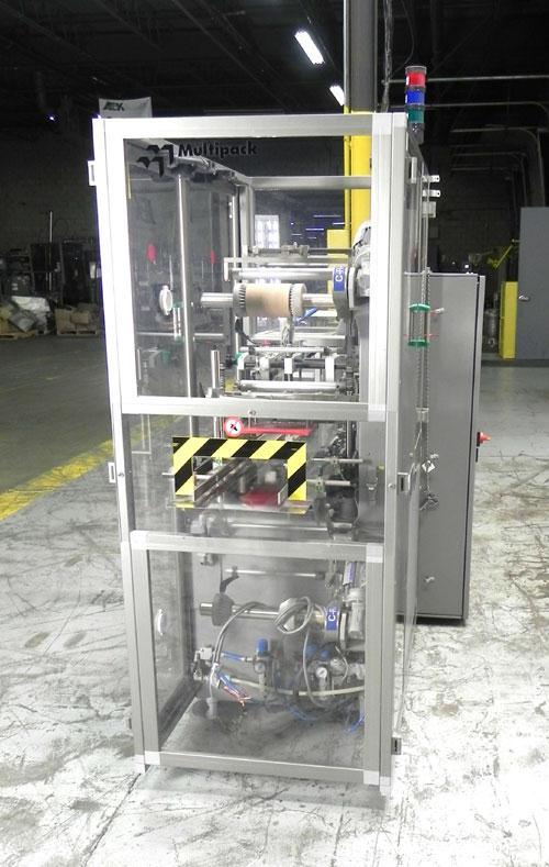 Used Multipack Model F43 Stretch Bundler. Capable of speeds up to 45 bundles per minute. Package size range: (Length or A) 30mm - 350mm (Width or B) 12mm - 200mm (Depth or C) 50mm - 200mm. Equipped w...