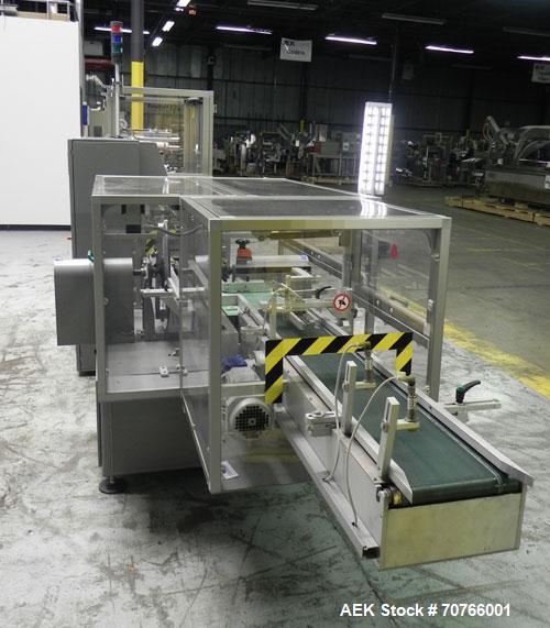 Used Multipack Model F43 Stretch Bundler. Capable of speeds up to 45 bundles per minute. Package size range: (Length or A) 30mm - 350mm (Width or B) 12mm - 200mm (Depth or C) 50mm - 200mm. Equipped w...