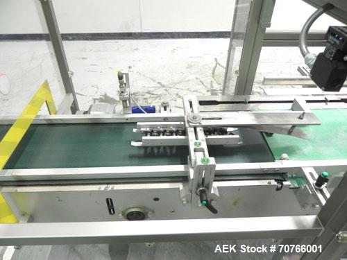 Used Multipack Model F43 Stretch Bundler. Capable of speeds up to 45 bundles per minute. Package size range: (Length or A) 30mm - 350mm (Width or B) 12mm - 200mm (Depth or C) 50mm - 200mm. Equipped w...