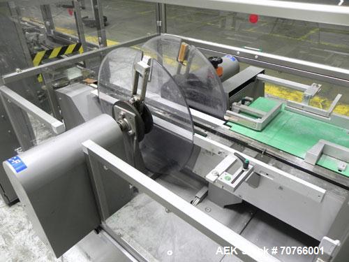 Used Multipack Model F43 Stretch Bundler. Capable of speeds up to 45 bundles per minute. Package size range: (Length or A) 30mm - 350mm (Width or B) 12mm - 200mm (Depth or C) 50mm - 200mm. Equipped w...